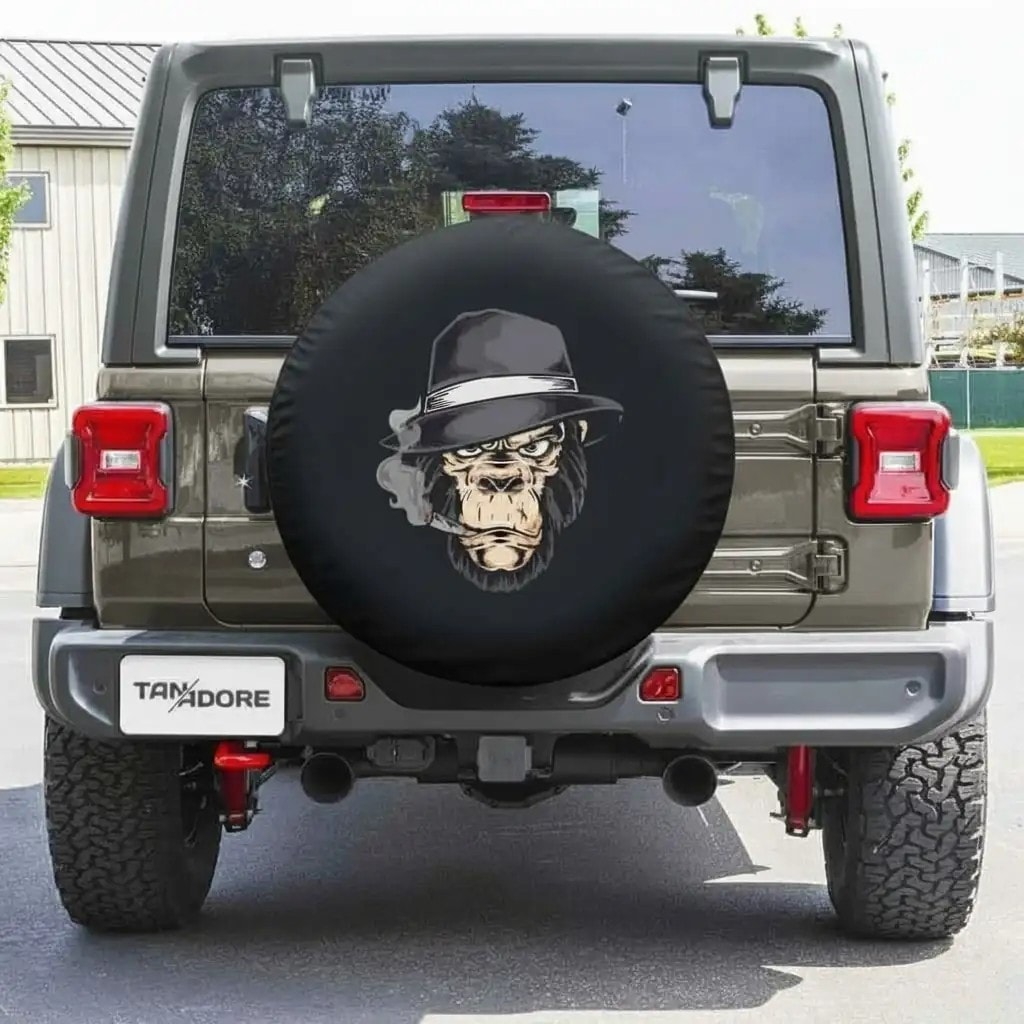 Monkey With Cigar Spare Wheel Tire Cover